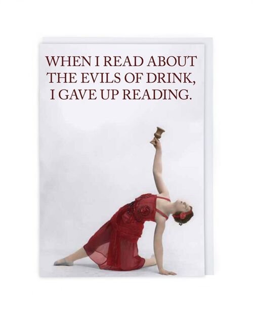 Evils Of Drink Greeting Card
