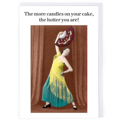 Tarjeta de cumpleaños con más velas en tu pastel