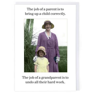 Le travail des grands-parents Carte de vœux