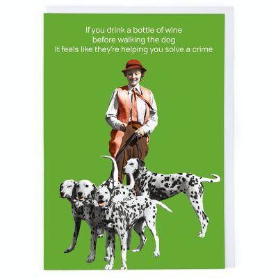 Walking The Dog Greeting Card