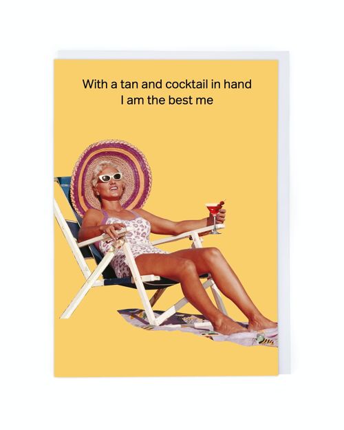 Tan And Cocktail Greeting Card