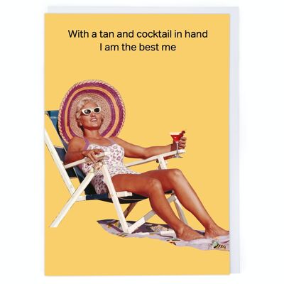 Tan And Cocktail Greeting Card