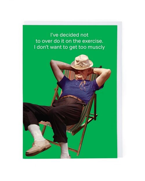 Too Muscly Greeting Card