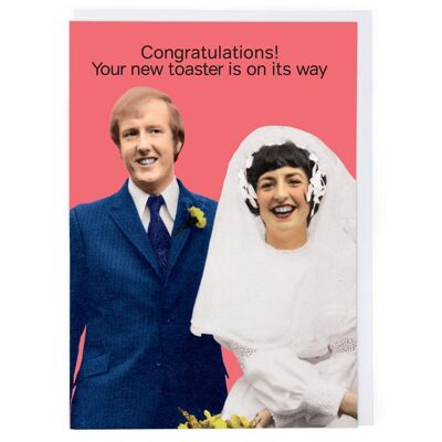 Hochzeits-Toaster-Grußkarte