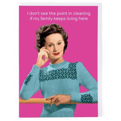 The Point In Cleaning Greeting Card