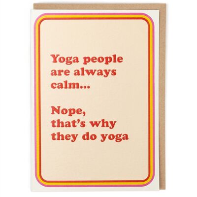 Carte d'anniversaire de personnes de yoga