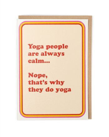 Carte d'anniversaire de personnes de yoga