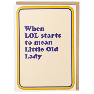 Geburtstagskarte für die kleine alte Dame