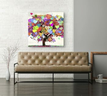 Pop painting, impression sur toile : Malia Rodriguez, Tree of hearts (détail) 2