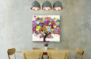 Pop painting, impression sur toile : Malia Rodriguez, Tree of hearts (détail) 3