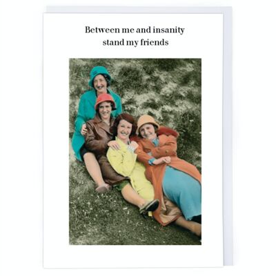 Between Me And Insanity Friendship Card