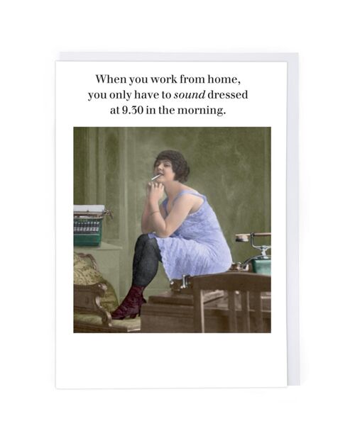 Work From Home Greeting Card