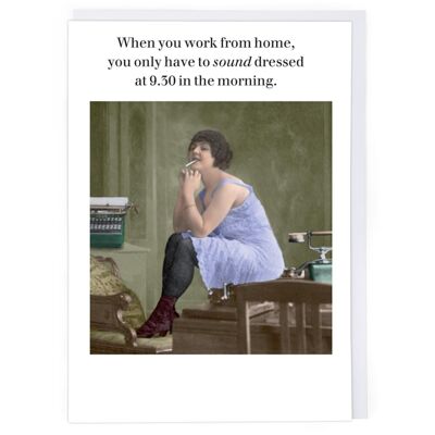 Work From Home Greeting Card