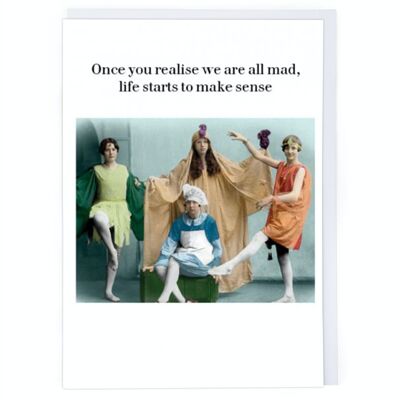 We Are All Mad Greeting Card