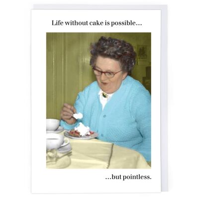 Life Without Cake Greeting Card