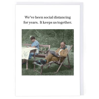 Distanciamiento social por años Tarjetas de felicitación