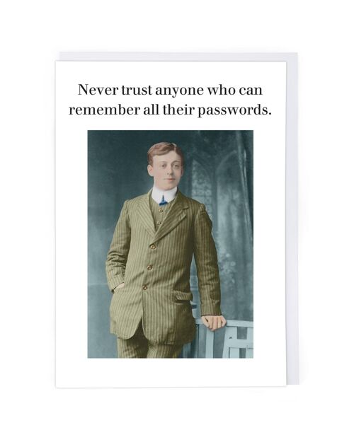 Remembering Password Greeting Card