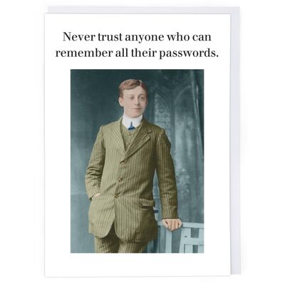 Remembering Password Greeting Card