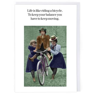 Riding A Bike Greeting Card