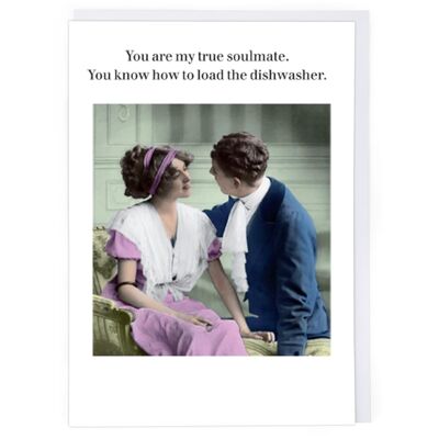 Cartolina di San Valentino "Carica la lavastoviglie".