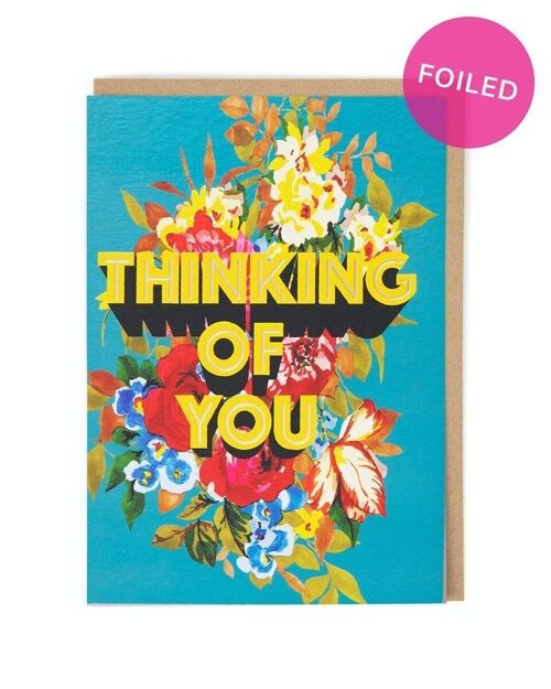 Thinking Of You Foiled Greeting Card