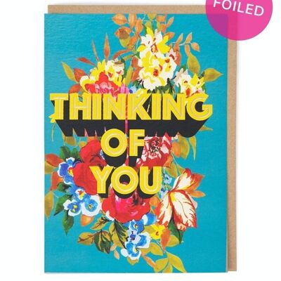 Thinking Of You Foiled Greeting Card