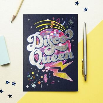 Carte d'anniversaire Disco Queen 3