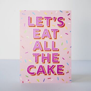 Mangez la carte d'anniversaire de gâteau 2