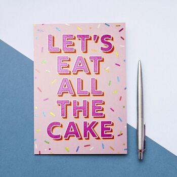Mangez la carte d'anniversaire de gâteau 3