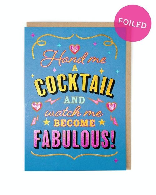 Cocktail Fabulous Birthday Card