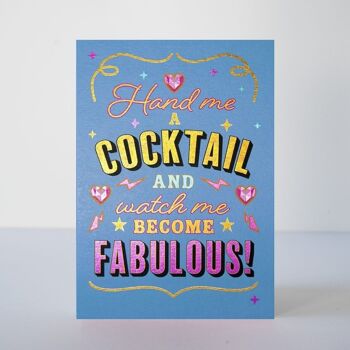 Carte d'anniversaire fabuleuse cocktail 2