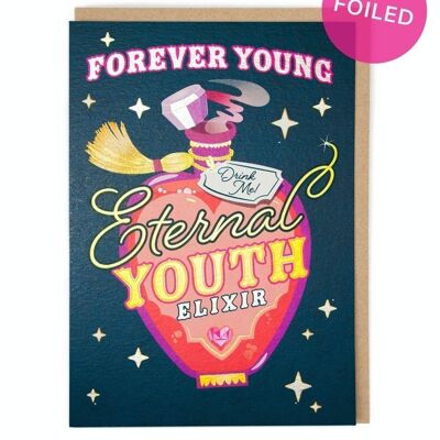 Tarjeta de cumpleaños eterna juventud