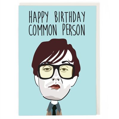 Tarjeta de cumpleaños de persona común