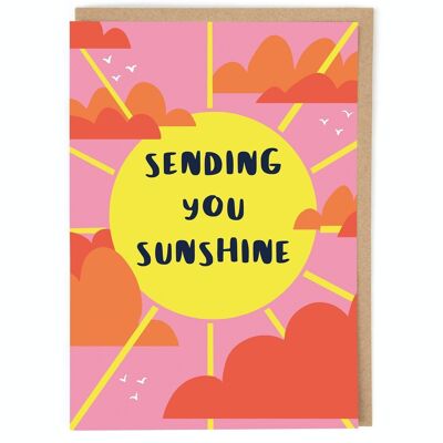 Enviando sol Tarjetas de felicitación