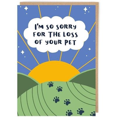 Lo siento, pérdida de mascotas Tarjetas de felicitación