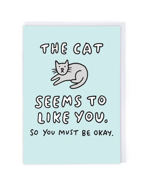 The Cat Likes You Valentine Card