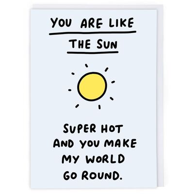 Wie die Sonne-Valentine-Karte