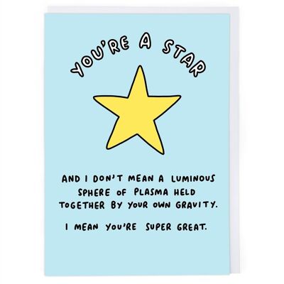 Eres una tarjeta de amistad estrella