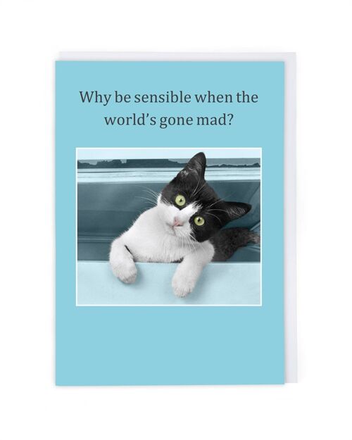 World's Gone Mad Greeting Card