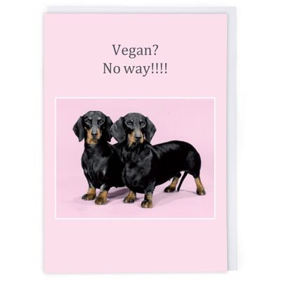 Vegan? No Way!!! Greeting Card