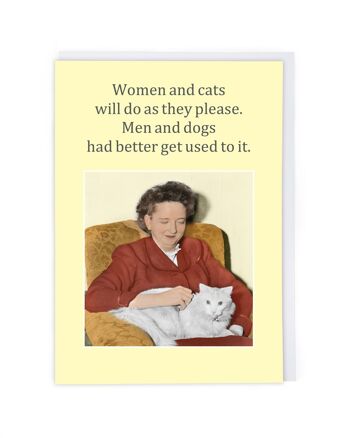Femmes et chats Carte de vœux
