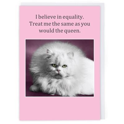 Credi nella cartolina d'auguri di uguaglianza