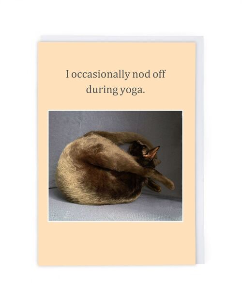 Cat Yoga Greeting Card