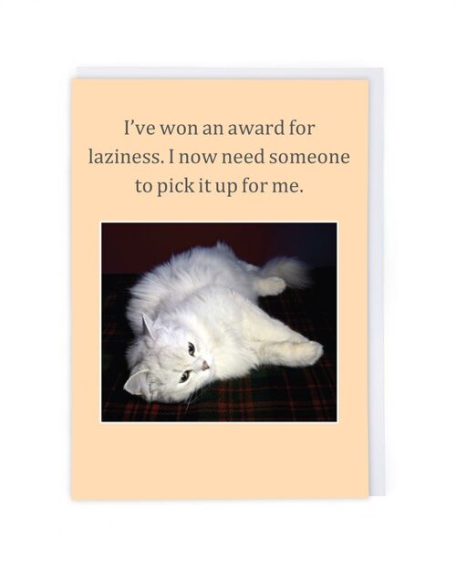 Award For Laziness Greeting Card