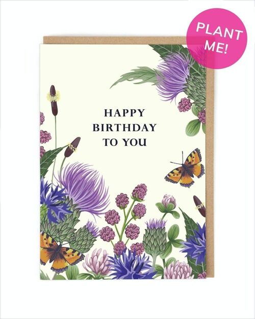 Happy Birthday To You Seeded Birthday Card