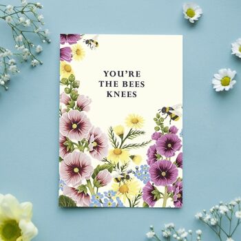 Genoux d'abeilles ensemencées Carte de vœux 2