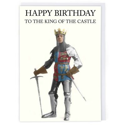 Tarjeta de cumpleaños del rey del castillo