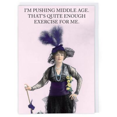 Middle Aged Exercise Birthday Card