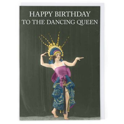 Biglietto di compleanno della regina danzante