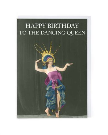 Carte d'anniversaire de la reine dansante